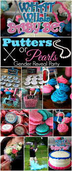 Use the color to fill the pit at the top of each cupcake. Putters Or Pearls Gender Reveal Party Baby Barrett Is A Big Bear S Wife