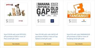 No previous experience is required and you can easily rack up hundreds of dollars worth of amazon gift cards each in exchange, you earn free amazon gift cards you can use to buy whatever you want. Expired Amazon Save 10 20 On Select Egift Cards Gap Petco Doordash Domino S More Gc Galore