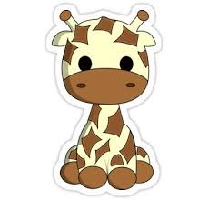Discover thousands of premium vectors available in ai and eps formats. Cute Baby Giraffe Cartoon Sticker By Pixxart Cartoon Stickers Cute Doodles Cute Stickers