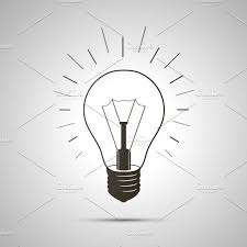 Black And White Light Bulb Border Black Simple Light Bulb Icon Light Bulb Icon Simple Lighting Bulb