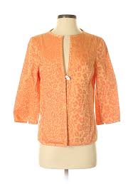 details about susan bristol women orange jacket sm