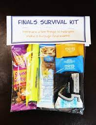20 super simple care package ideas for college students Finals Survival Kit For College Students