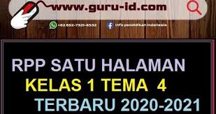 Rpp 1 Lembar Kelas 1 Tema 4 Keluargaku Terbaru 2020 2021 Di 2020 Belajar Kosakata Sma