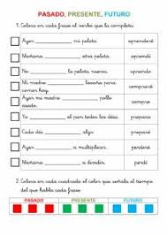 Pasado Presente Futuro Language Spanish Grade Level Primaria School Subject Lengua Castellana Main Content Verbos In 2020 Interactive Worksheets Online Workouts