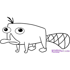 Perry The Platypus Outline Use Found On Polyvore Perry The Platypus Phineas And Ferb Phineas And Ferb Perry
