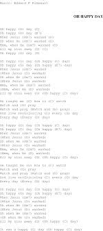 Oh Happy Day Christian Gospel Song Lyrics And Chords
