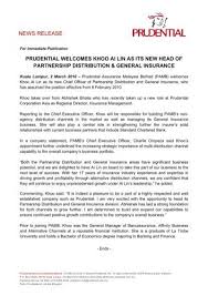 Prudential assurance malaysia bhd (pamb) has appointed lim eng seong as chief executive officer (ceo) for the life insurance business in malaysia, effective from 1 july 2021. Read More Prudential Malaysia