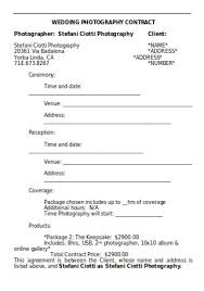 The average wedding photographer cost is around $2000 in the united states, but the actual price of your services will depend on the length and type of each wedding. 25 Sample Wedding Contracts In Pdf Ms Word