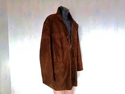 Vtg Timberland Men S Jacket Genuine Brown Suede Leather Etsy Vintage Suede Jacket Brown Leather Jacket Men Timberland Jacket