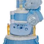 Heaven Sent Diaper Cake for Boys exclusive at Lil' Baby Cakes
