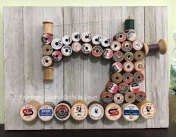 $5.99 vintage wooden thread spools (5) #s16 geneva clarks belding. I Made This Thread Spool Art From Vintage Wood Spools Shaped It Like A Sewing Machine Cute Wall Art For The Sewing Ro Sewing Rooms Spool Crafts Quilting Room