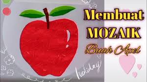 Gambar 5 adalah hasil lipatan dari langkah 4. Membuat Mozaik Apel Dari Kertas Origami Tugas Sd Kelas 1 Youtube