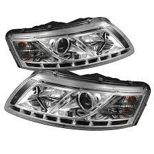 Chrome Clear Projector Headlights For Audi A6 2005 2006 2007 Projector Headlights Audi A6 Spyder Auto