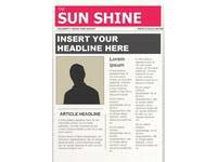 Font and color code distinguish your newspaper from others. Editable Newspaper Template Portrait