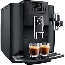 Uncompromising espresso and coffee quality thanks to p.e.p.®, i.p.b.a.s.© and two preparation cycles for double cups. Discontinued Jura E8 Super Automatic Coffee Machine 1st Line Equipment