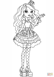 Ever After High Coloring Pages Awesome Ever After High Madeline Hatter Coloring Page Coloring Pages Mermaid Coloring Princess Coloring Pages