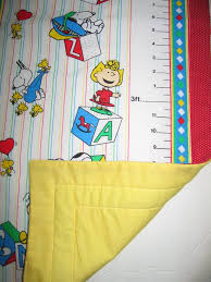 Fabric Growth Chart Quilted Snoopy And The Peanuts Gang
