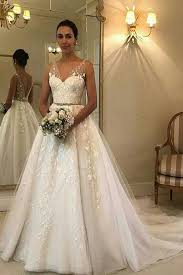 Simple Sweethert Tulle Sleeveless With Lace Appliques Wedding Dresses W344 Online Wedding Dress Applique Wedding Dress Lace Applique Wedding Dress