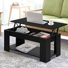Modern design for a timeless look. Artiss Coffee Table Lift Up Top Wooden Convertible Side Table With Storage For Living Lounge Room Black Amazon Com Au Home