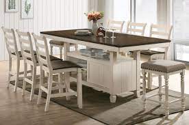 Marsilona counter height extendable dining table. Acme 77180 83 7 Pc Gray Barn Rooney Tasnim Antique White Oak Finish Wood Counter Height