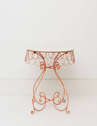 Pink Metal Garden Table With Quartz Top Sunday Shop Metal Garden Table Garden Table Table