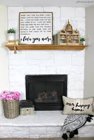 Remove everything from the fireplace and from to paint a stone fireplace, you need to use paint applicators applicable to the job. How To Paint A Stone Fireplace White Girl In The Garage