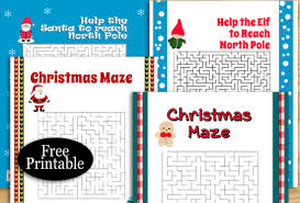 Puzzle the mind with three different versions. 47 Free Printable Christmas Mazes