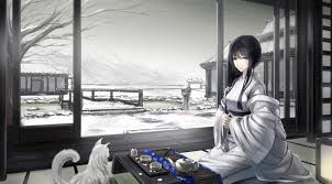 See more ideas about anime background, animation background, anime scenery. 1136141 Simple Background Anime Anime Girls Animal Ears Short Hair Horns Original Characters Bangs Orange Eyes Japanese Clothes Kimono Clothing Costume Mocah Hd Wallpapers