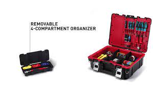 Wide toolbox 16 w/metal latches. Technician Case Keter Youtube