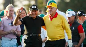 Achievement is largely the product of steadily raising. Jack Nicklaus Gary Player Kick Off 83rd Masters Tournament