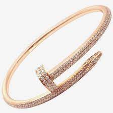 dad s grads sale free shipping special discount women s 18k gold iced out d rose gold bangle bracelet white gold bangle bracelets cartier nail bracelet