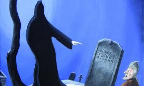 Here, the narrator describes the scene when the ghost first appears to scrooge. The Ghost Of Christmas Future Faith Magazine