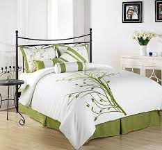 White Lime Green Swirls Bedding Set Green Bedding Bedroom Comforter Sets Master Bedroom Comforter Sets