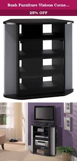 Ameriwood home farmington electric fireplace tv cons. Bush Furniture Visions Tall Corner Tv Stand In Black Home Garden Furniture Uniforce Entertainment Centers Tv Stands