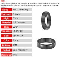 Amazon.com: RFID Rewritable 13.56mHz IC Changeable Black ...