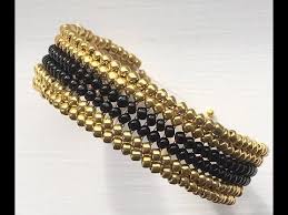 Flat Herringbone Stitch Youtube Orgu Bileklik Modelleri Boncuk Taki Boncuk Kolyeler