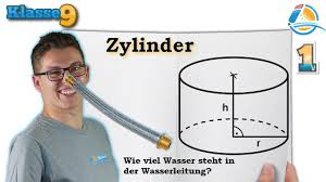 Zylinder Volumen Oberflache Rauminhalt Klasse 9 Ubung 1 Youtube