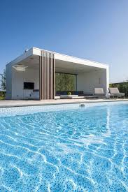 Modern House Design Poolhouse In Witte Pool Houses Modern Pools Pool House