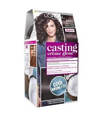 This wash out hair color is designed for both blondes and brunettes and is suitable for all hair types so everyone can get in on the fun. Buy Loreal Paris Casting Creme Gloss Ammonia Free Coloring 4102 Cacao Helado Maquibeauty