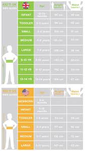 costume sizing chart