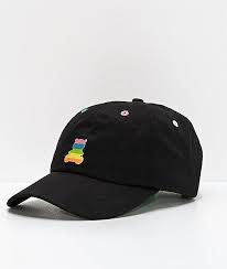Teddy Fresh Rainbow Bear Black Strapback Hat Zumiez Teddy Fresh Strapback Hats Hats