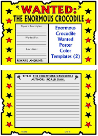 Enormous Crocodile Lesson Plans Author Roald Dahl Roald Dahl The Enormous Crocodile Book Review Template