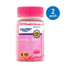 2 Pack Equate Allergy Relief Diphenhydramine Tablets 25 Mg 365 Ct Walmart Com Walmart Com