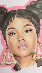 Nicki Minaj Art Nicki Minaj Cartoon Nicki Minaj Drawing Celebrity Artwork
