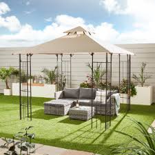 Such gazebos usually do not take much room yet provide the people gathered with a secure shelter in case it starts raining or the sun shines too hot. Gazebos Parasols Awnings Outdoor Living The Range