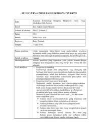 Contoh resume jurnal review jurnal beserta jurnalnya sebelum mengulik berbagai contoh review jurnal dan contoh resume jurnal serta perbedaannya ada baiknya kita memahami pengertian dari keduanyaartikel ini. Artikel Review Jurnal Keperawatan