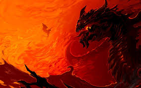download wallpapers 4k dragon art monster fire flames cliffs fire dragons besthqwallpapers com dragones monstruos arte