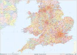 Postcode Map Uk Free England & Wales Postcode District Wall Map (D9) : Xyz Maps