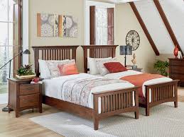 Mission style twin bedroom set. Modern Mission Double Twin Bedroom Set With 2 Nightstands Vintage Oak Finish Office Star