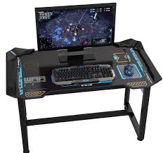 Wireless Glowing Led Pc Gaming Desk Table Pc Gaming Desk Gaming Desk Gaming Computer Desk